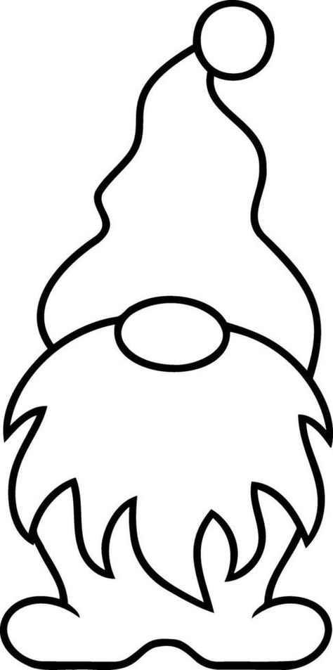 Doodle gnome clip art Sketch cartoon Elf Doodle Easy, Gnome Hat Drawing, Gnome Stencil Free Printable, Christmas Gnome Template Free Printable, Gonk Template, How To Draw A Gnome, Gnome Template Free Printable, Printable Gnome Patterns Free, Gnome Drawing Simple