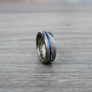 Damascus Steel Pattern Rings Men’s Wedding Rings Damascus, Damascus Rings For Men, Damascus Wedding Band Men, Damascus Steel Pattern, Damascus Steel Wedding Band, Wedding Band Black, Damascus Ring, Damascus Steel Ring, Rose Gold Tungsten