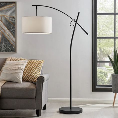 Mercury Row® Crowl 84" Arc Floor Lamp & Reviews | Wayfair Arc Lamps, Arc Floor Lamp, Floor Lamp Base, Grey Sectional, Arched Floor Lamp, Arc Lamp, Rooms To Go, Black Floor Lamp, Arc Floor Lamps