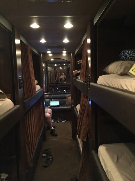 Tour Bus Exterior, Music Tour Bus Aesthetic, Tour Bus Interior Band, Rv Aesthetic Interior, Tour Bus Aesthetic Band, Cool Things To Have In Your House, Tour Bus Aesthetic, Tour Bus Interior, Bus Interior