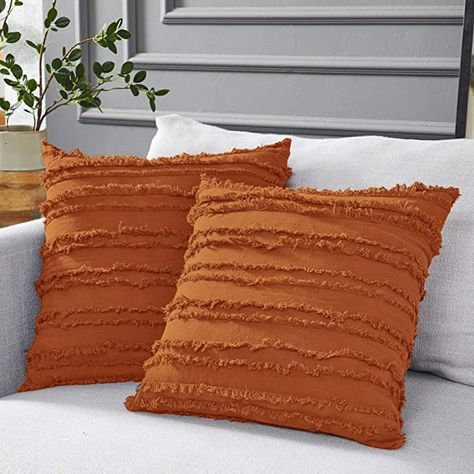 Burnt Orange Throw Pillows, Burnt Orange Throw, Burnt Orange Pillows, Tan Throw Pillow, Orange Pillow Covers, Chenille Throw Pillows, Orange Throw Pillows, Grey Throw Pillows, Comfortable Pillows