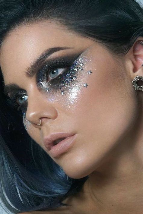 Vacation Makeup, Fantasy Make-up, Angel Makeup, Silver Makeup, New Years Eve Makeup, Christmas Makeup Look, Fairy Makeup, Makeup Hacks, Affordable Makeup