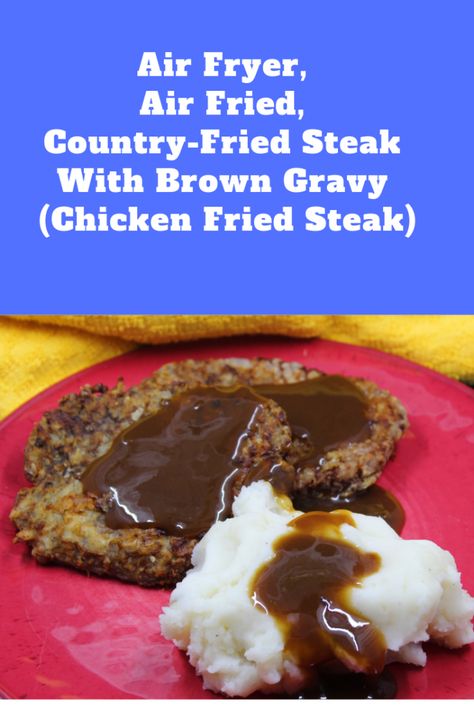 Air Fryer Chicken Fried Steak, Air Frying Recipes, Frying Recipes, Gravy Chicken, Ninja Creami Recipes, Breaded Steak, Veal Cutlet, Blackstone Recipes, Country Fried Steak