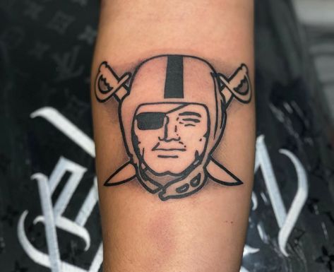 Raiders Tattoo, Raiders Tattoos, Shield Tattoo, Football Tattoo, Cactus Tattoo, C Tattoo, Raiders Fans, Skull Tattoo Design, Face Tattoos