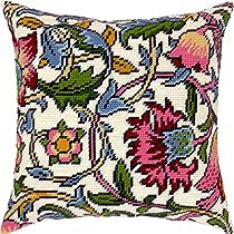 Needlepoint Pillow Kits, Needlepoint Pillow, William Morris Designs, Tapestry Cushion, Colorful Throw Pillows, Cross Stitch Pillow, Needlepoint Tapestry, Needlepoint Pillows, Needlepoint Kits