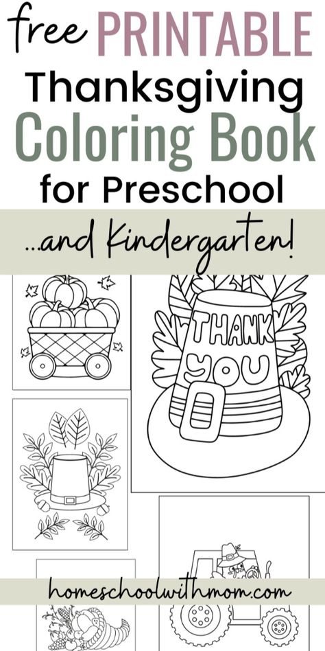 Get ready for a Thanksgiving coloring adventure! Enjoy these printable pages and color your way to a happy holiday! #ThanksgivingColoringPages #PrintableFun #KidsActivities Thanksgiving Activities For Preschoolers, Printable Thanksgiving Activities, Homeschool Curriculum Planning, Thanksgiving Coloring Book, Free Thanksgiving Coloring Pages, Fun Lesson Plans, Thanksgiving Books, Homeschool Preschool Curriculum, Sight Words Printables