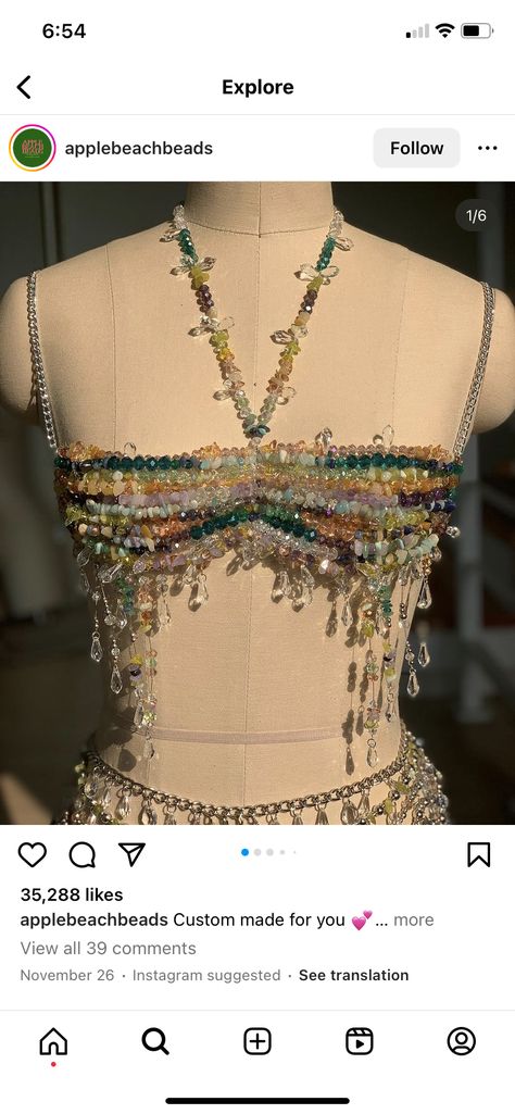 Beaded Outfits, Beaded Bra, Beaded Top Diy, Beaded Bralette, Beaded Top Outfit, Tokyo Summer Outfits, Electric Forest Outfit, Rave Outfits Diy, Bedazzled Bra