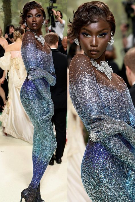 Anok Yai Met Gala 2024, Anok Yai Model, Anok Yai Met Gala, Met Gala 2024, Anok Yai Street Style, Fashion Met Gala, Photography Famous, Dresses Straight, Trending Photography