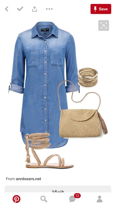 Outfit Ideas Dressy, Fashion Trend Board, 2017 Style, Stitch Fit, Stitch Fix Outfits, Perfect Denim, Braided Sandals, Jean Dress, 2017 Fashion Trends