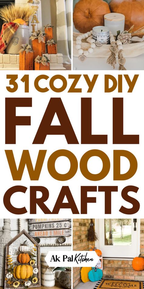 Fall wood crafts are perfect for adding a rustic touch to your fall home decor. Explore a variety of wood projects and DIY fall wood decor that bring the beauty of autumn indoor decor. From wooden pumpkin crafts to wood slice fall decor, wooden leaf decorations, or stunning fall wood signs to celebrate the season. Try your hand at harvesting wood decorations or cozy woodsy fall decorations. Discover farmhouse fall crafts and wooden scarecrow projects to elevate your holiday home decor. Scrap Wood Fall Crafts Diy, Rustic Fall Diy Decor, Harvest Signs Wooden Diy, Fall Wood Pumpkins Diy, New Fall Crafts, Cnc Fall Projects, Diy Wooden Yard Decor, Fall Crafts Wood, Wooden Thanksgiving Decorations