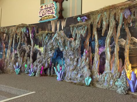 Our Cave Quest VBS Set Cave Quest Vbs Decorations, Cave Quest Vbs 2016, Cave Decorations, Cave Quest Vbs, Group Vbs, Cave Quest, Mermaid Cave, Larp Props, Group Vacation