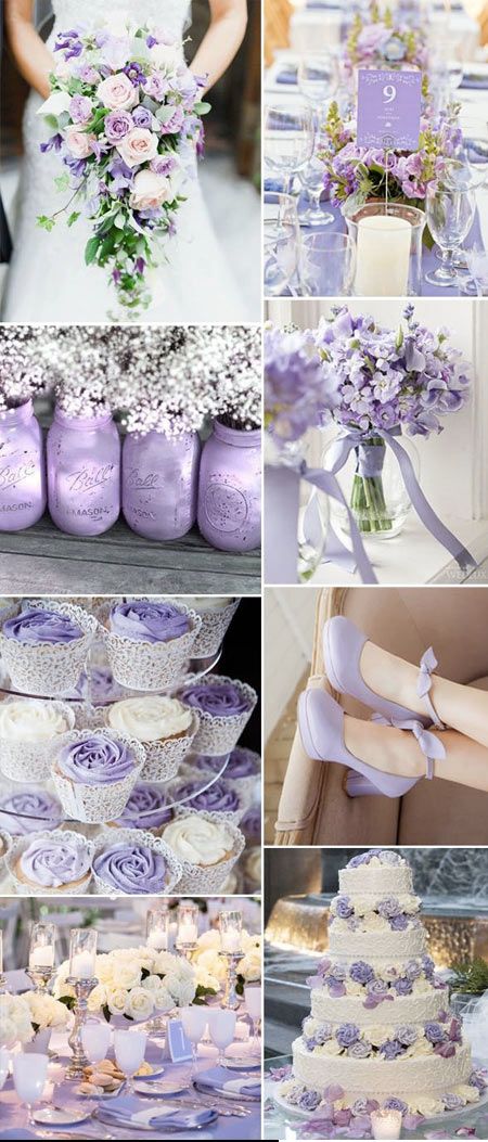 Purple And White Wedding, Wedding Color Ideas, Purple Wedding Theme, Wedding Colors Purple, Lilac Wedding, Wedding Themes Fall, Wedding Cake Rustic, Summer Wedding Colors, Lavender Wedding