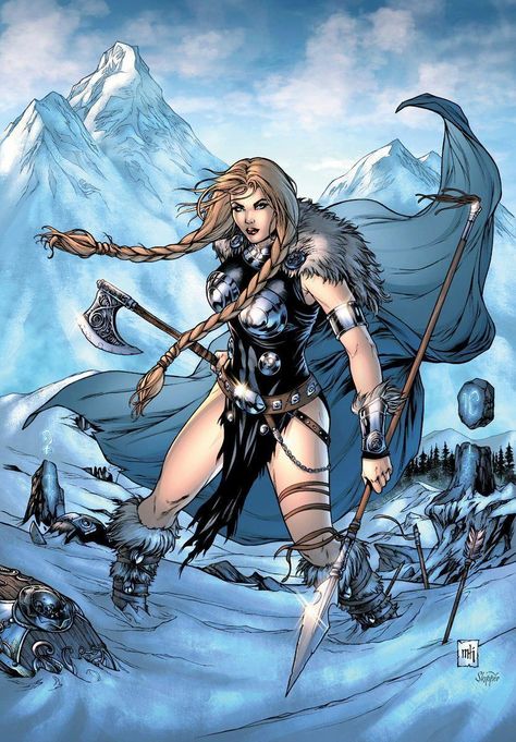 Brunnhilde the Valkyrie | Mike Krome Comic Valkyrie, Valkyrie Marvel Comics, Asgard Marvel, Thor Comic Art, Artist Of The Week, Thor Comic, Marvel Avengers Funny, Superhero Characters, Marvel Girls