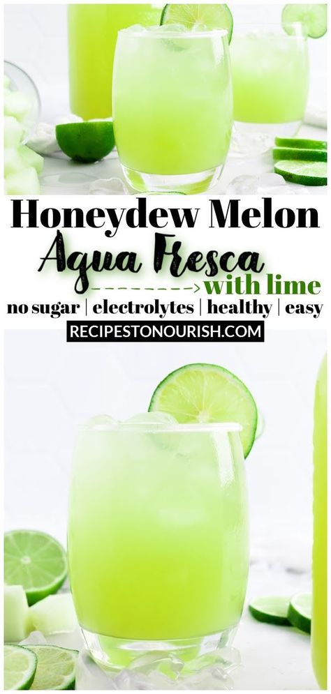 Honeydew Drink, Summer Drinks For Kids, Honeydew Melon Recipes, Melon Agua Fresca, Summer Drink Recipes Nonalcoholic, Fresca Drinks, Summer Drinks Nonalcoholic, Healthy Summer Drinks, Agua Fresca Recipe