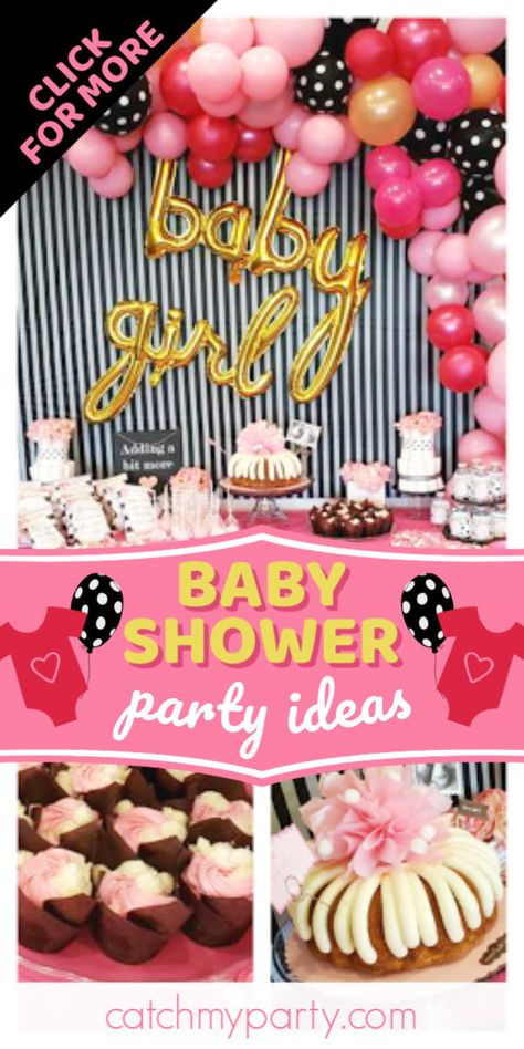 Swoon over this wonderful Kate Spade inspired baby shower! The balloon garland is fabulous!  See more party ideas and share yours at CatchMyParty.com #catchmyparty #partyiddeas #katspade #katespadeparty #girlbabyshower Kate Spade Baby Shower Ideas, Kate Spade Party Decorations, Kate Spade Baby Shower, Baby Shower Party Food, Baby Shower Party Planning, Kate Spade Party, Baby Shower Party Games, Baby Shower Pin, Kate Spade Inspired