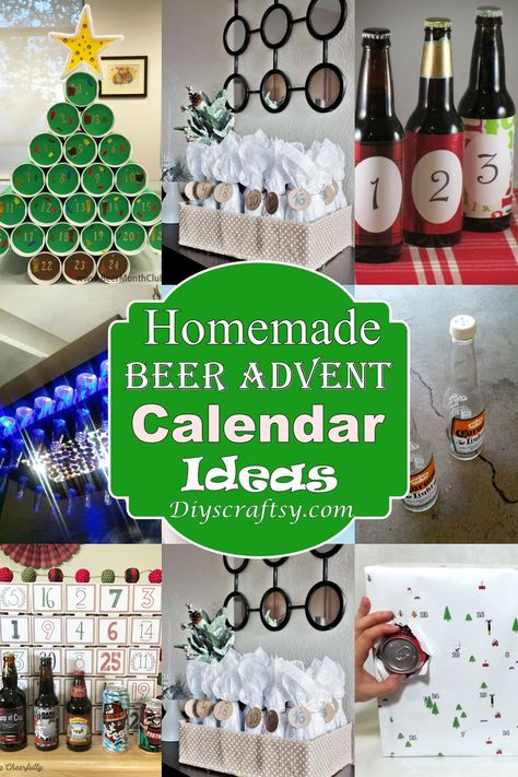 Advent Calendar Beer, Cup Advent Calendar, Booze Advent Calendar Diy, Diy Beer Advent Calendar Christmas, Beer Calendar, Diy Alcohol Advent Calendar For Adults, Diy Wine Advent Calendar, Diy Wine Advent Calendar Ideas, Wine Advent Calendar Diy