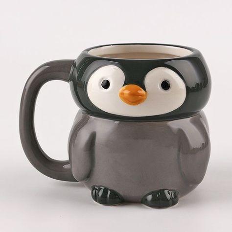 Hair Is, Matching Mugs, Penguin Mug, Ceramic Artwork, Pretty Mugs, Glass Tea Cups, Animal Mugs, Clay Mugs, Cute Coffee Mugs