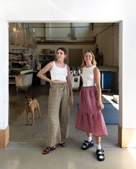 Blackbird Fabrics on Instagram: “⁠Do you think Ruby wants a gingham linen outfit too? 🐕️⁠ ⁠ By the way... yesterday might have been one of our fastest selling Remnants…” Blackbird Fabrics, White Tank Tops, The Fates, Linen Outfit, Gingham Linen, Textile Waste, Linen Pajamas, Linen Bottoms, Grateful For You