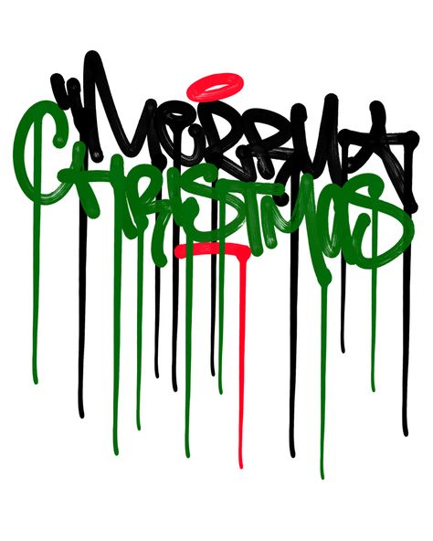 Christmas Graffiti Art, Merry Christmas Graffiti, Merry Christmas Artwork, Christmas Graffiti, Graffiti Christmas, Handstyle Graffiti, Graffiti Logo, Christmas Pops, Christmas Artwork