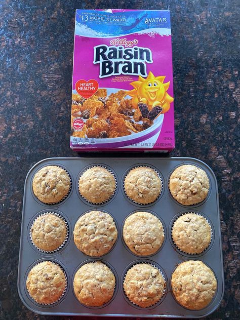 These healthy Raisin Bran Muffins are a delicious and nutritious breakfast or snack. Made with Raisin Bran cereal, they bake up golden brown with the perfect texture. Kellogg’s Raisin Bran Muffins, Raisins Bran Muffins, Muffins Using Raisin Bran Cereal, Muffins Made From Raisin Bran Cereal, Raisin Bran Cereal Cookies, Raisin Bran Muffins Kelloggs, Raisin Bran Muffins With Molasses, Kellogg’s Original All Bran Muffins, Raisin Bran Cereal Muffins Recipes