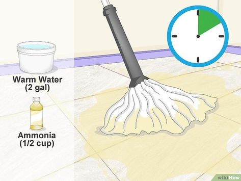 3 Ways to Strip Wax Buildup From Floors - wikiHow How To Strip Wax From Vinyl Floors, Floor Stripping, Diy Furniture To Sell, Diy Furniture Polish, Cleaning Vinyl Floors, Linoleum Floors, Floor Wax, Epoxy Floors, House Redo