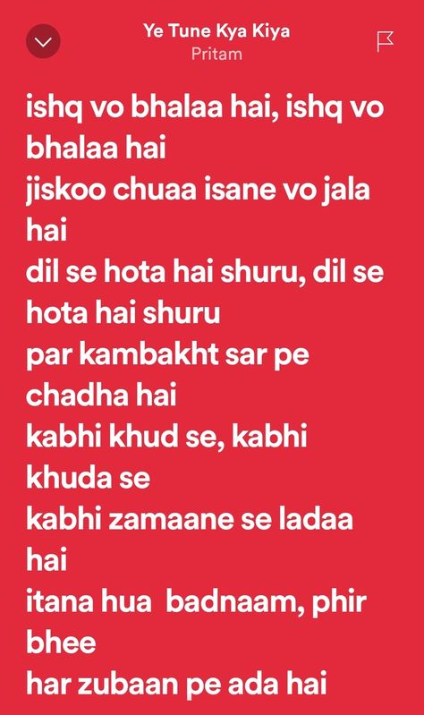 Song

Spotify songs

Spotify lyrics

Spotify aesthetic

Songs

Song aesthetic

Song lyrics

Savage lyrics

Attitude lyrics

Lyrics

Lyrical songs

Romantic songs 

Just lyrics 

Aesthetic words

Lyrics aesthetic

Desi humour

Classic quotes

Pretty lyrics 

Pretty quotes

Good song vibes

Songs suggestions

Love songs

Love songs playlist

Best Hindi songs

Hindi aesthetic 

Hindi video status 

Hindi song status video 

Feeling Songs

Love songs status

Best song Ye Tune Kya Kiya, Songs