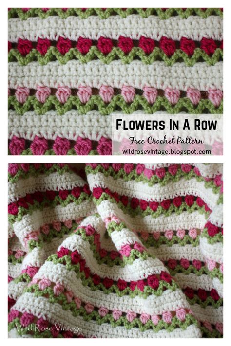 8 Tulip Crochet Patterns - Page 2 of 2 Tulip Blanket Crochet Free Pattern, Crochet Tulip Stitch Pattern Free, Crochet Blanket Flower Pattern, Tulip Blanket Crochet, Flower Crochet Pattern Blanket, Tulip Stitch Crochet Blanket, Tulip Stitch Crochet Pattern, Crochet Tulip Cardigan, Crochet Flowers Blanket