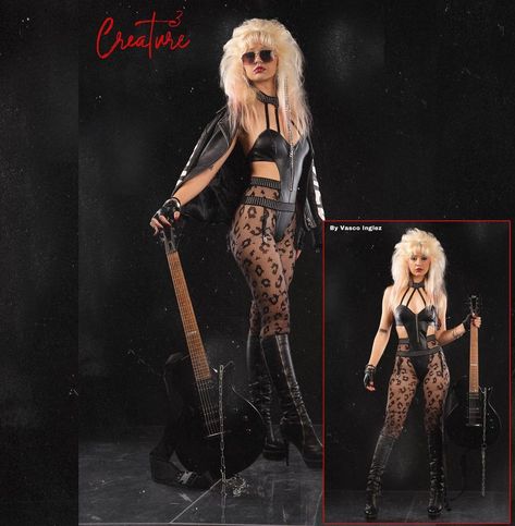 Creature by @vasco.inglez #glammetal #glammetalgirl #glammetal80s #80srad #80s #80sfashion #80smusic #80svixen #80srock #80sstyle… | Instagram 80s Groupie Aesthetic, Glam Rock Photoshoot, 80s Glam Rock Aesthetic, 80s Rockstar Hair, 80s Metal Aesthetic, 80s Rockstar Outfit, 80s Glam Fashion, 80s Glam Rock Fashion, 80s Rocker Chick Outfit