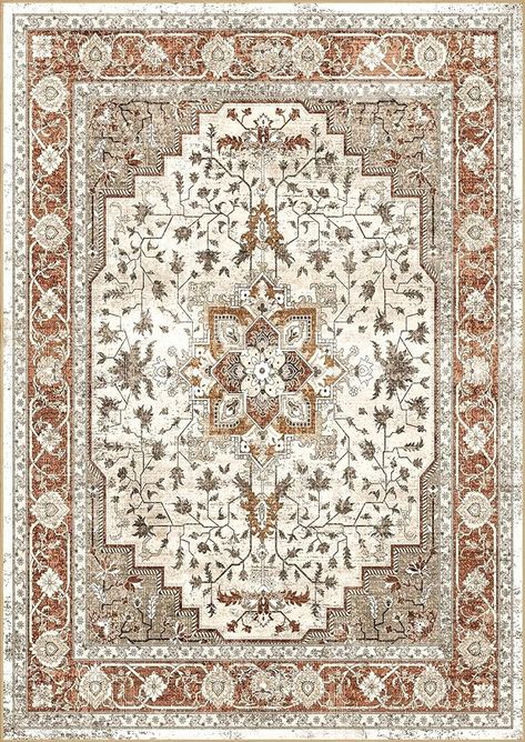 Amazon.com: Area Rugs for Living Room Non-Shedding Boho Rug for Bedroom 0.3inch Vintage Washable Non-Slip Back Carpet for Home Office and Other High Traffic Areas (Dark Brown Beige, 9 * 12) : Home & Kitchen Boho Carpet, Carpet Texture, Brown Carpet, Rug For Bedroom, Afghan Dresses, Rug Texture, Beige Carpet, Rugs For Living Room, Boho Living Room