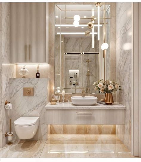 Washroom Design, Modern Home Interior Design, Beige Bathroom, Luxury Furniture Brands, Ideas Hogar, Bathroom Tile Designs, Small Bathroom Design, Luxury House Designs, Bathroom Inspo