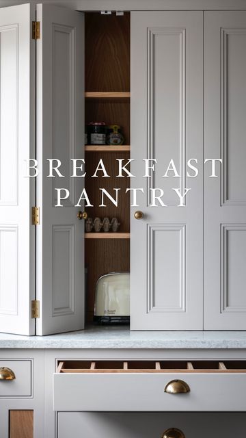 Alcove Pantry, Kitchen Alcove, Breakfast Cupboard, Breakfast Pantry, Alcove Seating, Crockery Storage, Kitchen Pantry Ideas, Farm Furniture, Neptune Kitchen