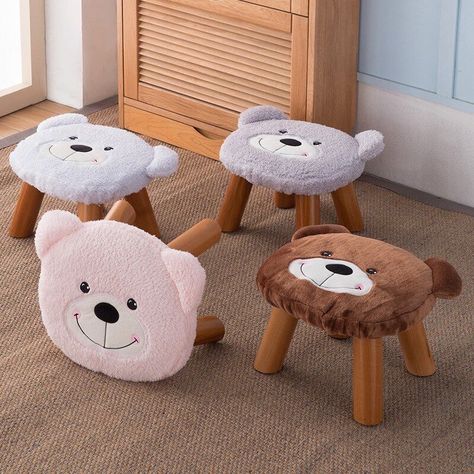 Wood Cartoon, Cute Furniture, Kids Stool, Woodworking Toys, Diy Wooden Projects, Kids Sofa, Shoe Bench, Bench Stool, Wood Crafts Diy