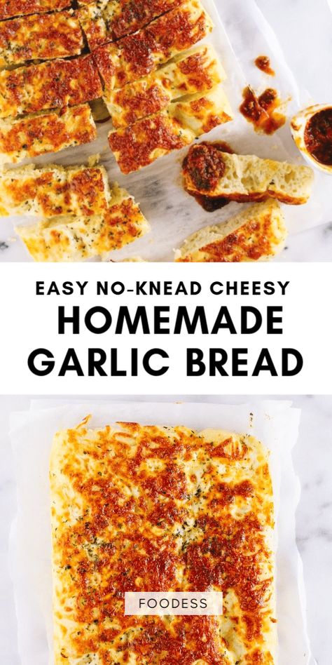 Homemade Cheesy Garlic Bread, Garlic Bread From Scratch, Best Garlic Bread Recipe, Garlic Bread Sticks, Easy Garlic Bread Recipe, Quick Appetizer Recipes, Cheesy Garlic Bread Recipe, Cheese Bread Recipe, Homemade Garlic Bread