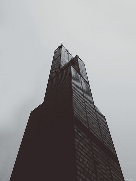 b l a c k / kristofer brand Black Architecture, Sears Tower, Minimal Photography, The Windy City, Brutalism, Willis Tower, Amazing Architecture, Art And Architecture, Architecture Photography