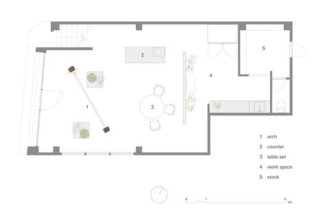 Gallery of Gigi-Verde Kobe / SIDES CORE - 11 Flower Shop Interiors, Store Plan, Galleries Architecture, Flower Shop Decor, Ppt Template Design, Flower Shop Design, Interior Design Plan, Floor Plan Layout, Shop Layout