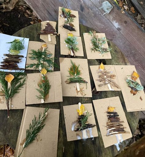 Autumn Eyfs Activities, Stick Crafts For Kids, Nature Crafts For Kids, Forest School Activities, Winter Activities Preschool, Something Funny, Eyfs Activities, Nursery Activities, Christmas Forest