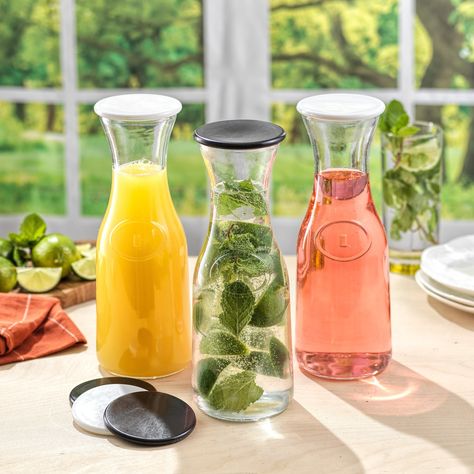 Sangria Pitcher, Bedside Carafe, Iced Tea Pitcher, Lemonade Pitcher, Cocktail Pitcher, Brunch Decor, Carafe Set, Juice Pitcher, Tea Pitcher