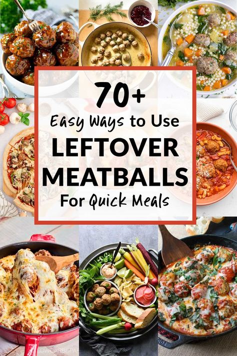 Leftover Meatball Soup, Recipes For Leftover Meatballs, Leftover Bbq Meatballs What To Do With, Things To Do With Meatballs, What To Do With Meatballs Ideas, Leftover Meatballs Ideas, Leftover Meatballs And Sauce, Meatball Leftover Ideas, Meatball Leftovers