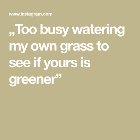 „Too busy watering my own grass to see if yours is greener” Grass Quotes, Manifestation Board, Water Me, Too Busy, No Game No Life, Simple Words, Just Kidding, Kids And Parenting, Law Of Attraction