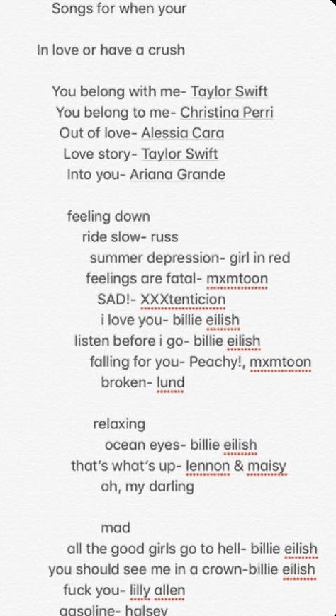 Songs For When Your Crushing, Taylor Swift Songs For When You Have A Crush, Songs About Having A Crush, Songs About Crushes Playlist, Songs When You Have A Crush, Crushing Playlist, Songs To Dedicate To Boyfriend, Songs About Crushes, Songs For When You Have A Crush