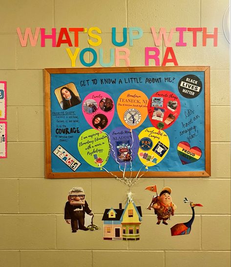 Ra Bulletin Boards Meet Your Ra, Movie Door Decs, Meet Your Ra Bulletin Board Ideas, Disney Ra Bulletin Boards, Meet The Ra Bulletin Board, Meet Your Ra Board, College Door Decorations, Door Decorations Thanksgiving, Ra About Me Board