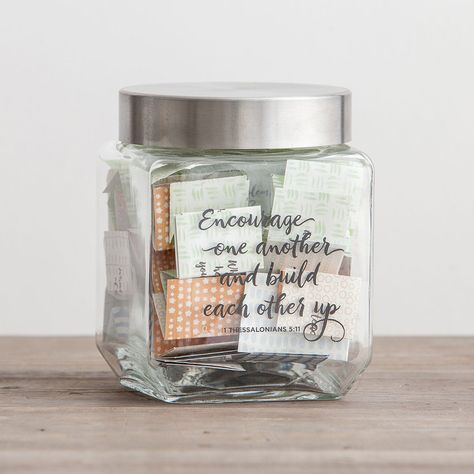 Encouragement Jar, Christian Gifts Diy, Blessings Jar, Prayer Jar, Quote Jar, Bible Study Gifts, Church Gifts, Womens Bible Study, Bible Women