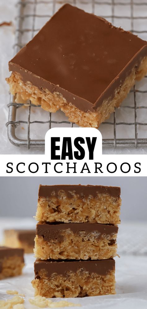 Scotcharoos Recipe, Rice Krispies Peanut Butter, Peanut Butter Rice Crispy Treats, Scotcheroos Recipe, Peanut Butter Rice Crispies, Rice Crispy Bars, Rice Crispy Treats Recipe, Peanut Butter Rice Krispies, Lifestyle Of A Foodie