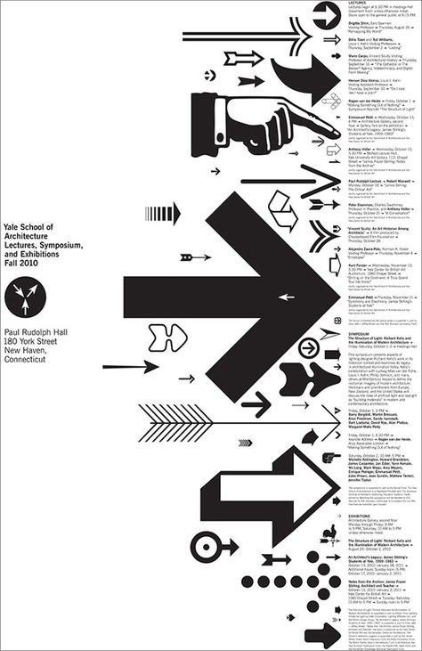 Yale Architecture, Michael Bierut, Flyer Inspiration, Typography Posters, Pentagram Design, Visual Hierarchy, School Of Architecture, Portfolio Ideas, Typographic Poster