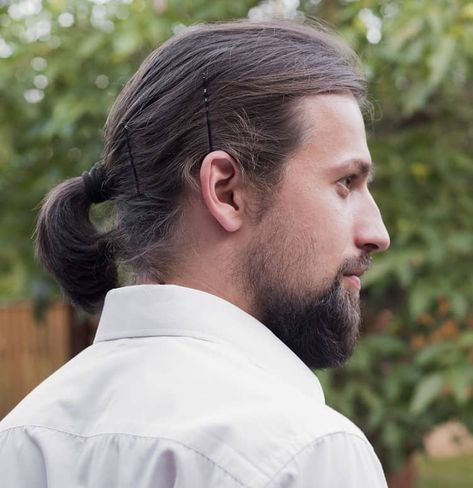 Mens Long Hair Ponytail Styles, Men’s Ponytail Styles, Men’s Ponytail, Man Ponytail Hairstyles, Men With Ponytails, Men Ponytail Hairstyles, Ponytail For Men, Small Ponytail Hairstyles, Man With Ponytail