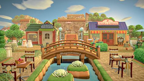 Plaza Design, Acnh Cottagecore, Shopping District, Animal Crossing 3ds, Forest Core, Animal Crossing Guide, Animal Crossing Qr Codes Clothes, Animal Crossing Wild World, Island Theme