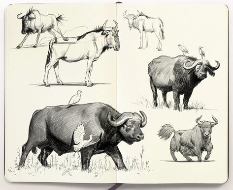 Sketchbook Layout, Animals And Birds, Animal Study, Animal Drawing, Arte Sketchbook, Animal Sketches, Drawing Challenge, Wildlife Art, Animal Drawings