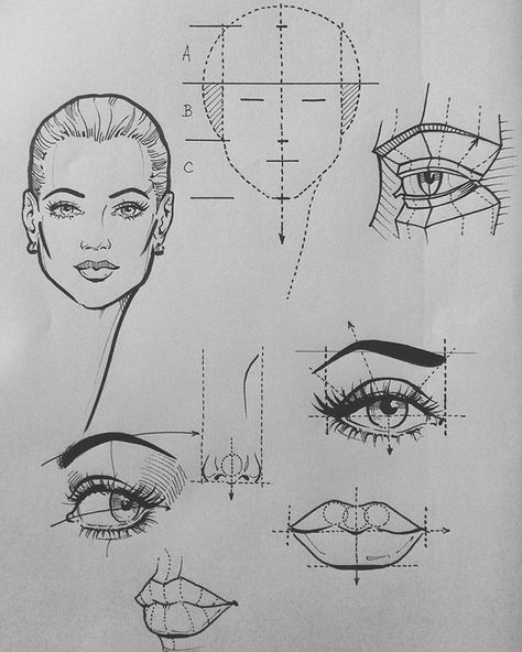 how to draw portraits – tutorials and ideas | Sky Rye Design Tattoo Sketch Ideas, How To Draw Portraits, Fashion Illustration Face, Fashion Illustration Poses, Fashion Figure Drawing, 얼굴 드로잉, Fashion Drawing Sketches, Fashion Illustrations Techniques, Fashion Drawing Tutorial