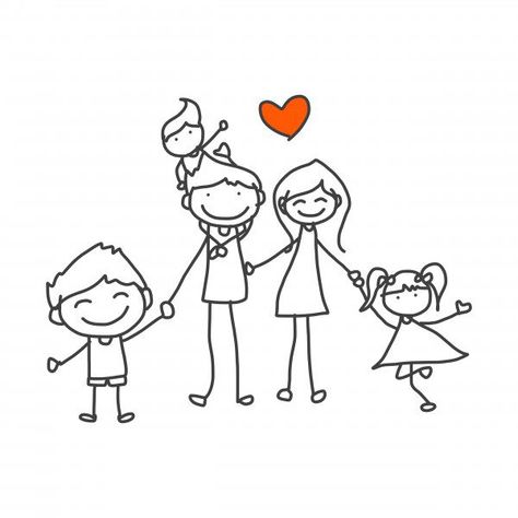 Hand Drawing Cartoon, Family Playing, Family Vector, Family Drawing, Drawing Cartoon Characters, Good Day Song, Family Cartoon, Multiplication For Kids, Drawing Cartoon