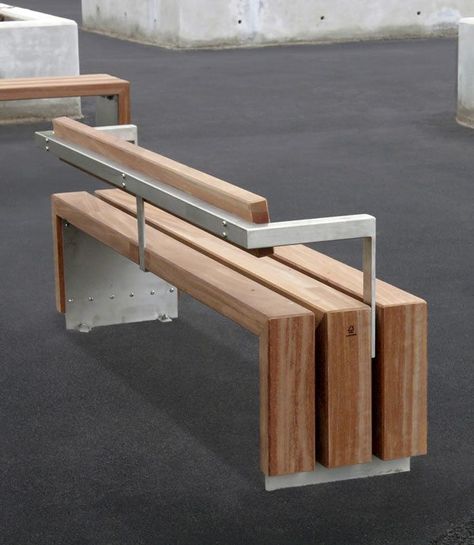 Metal And Wood Bench, Patio Lounge Furniture, Urban Furniture Design, Wood Bench Outdoor, Store Shelves Design, Steel Furniture Design, Outdoor Furniture Ideas, Wood Chair Design, Bathroom Design Black